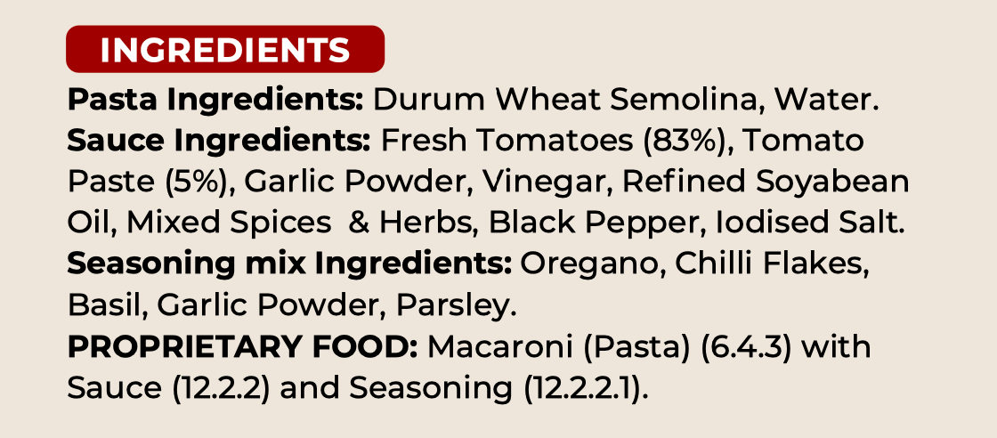 Spicy Arrabbiata Instant Pasta