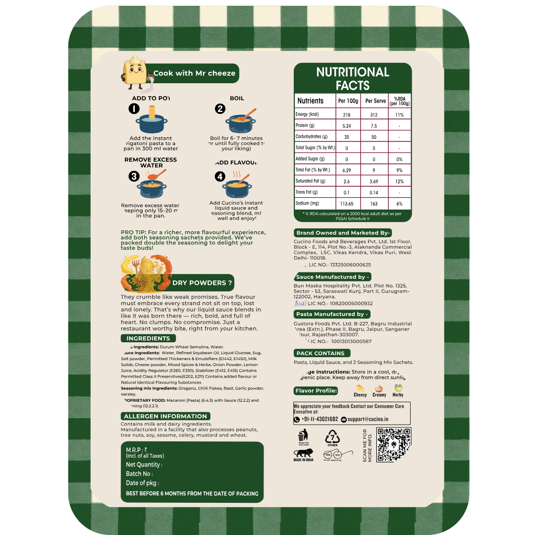 Cheesy Alfredo Instant Pasta