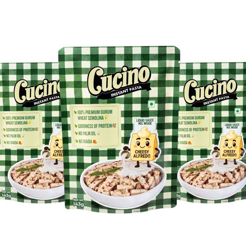 Cucino Cheesy Alfredo Instant Pasta- Pack of 3