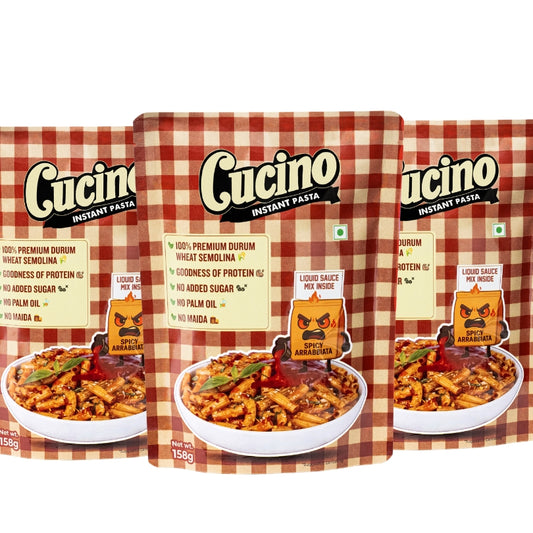 Cucino Spicy Arrabbiata Instant Pasta - Pack of 3